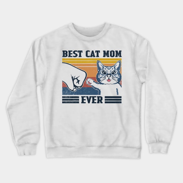Best Cat Mom Ever Crewneck Sweatshirt by mia_me